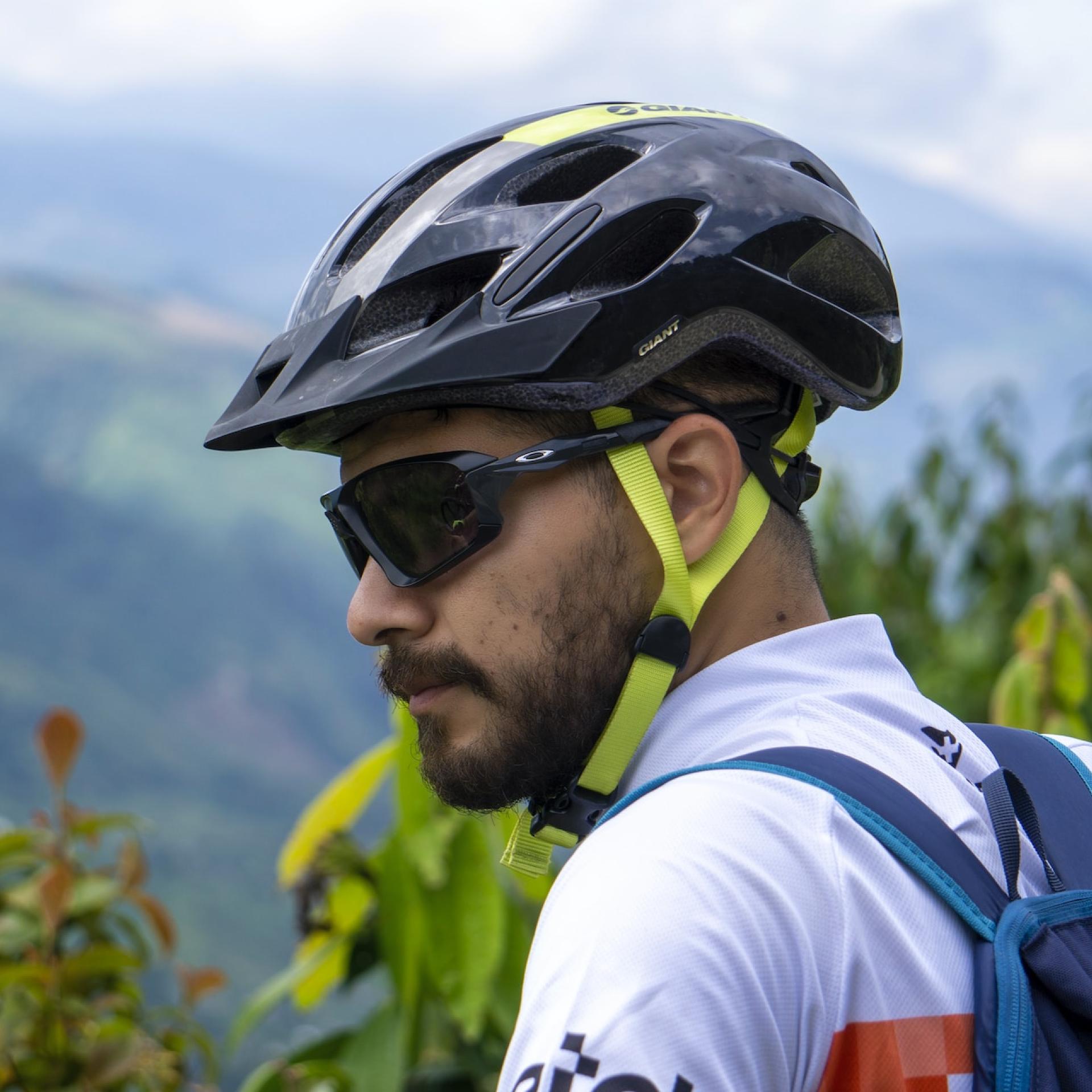 Biker in the mountains