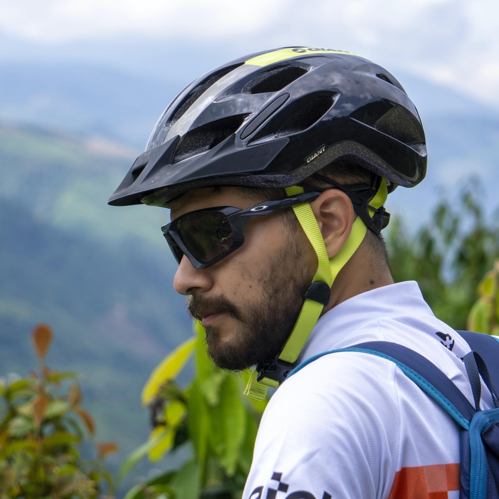 Biker in the mountains